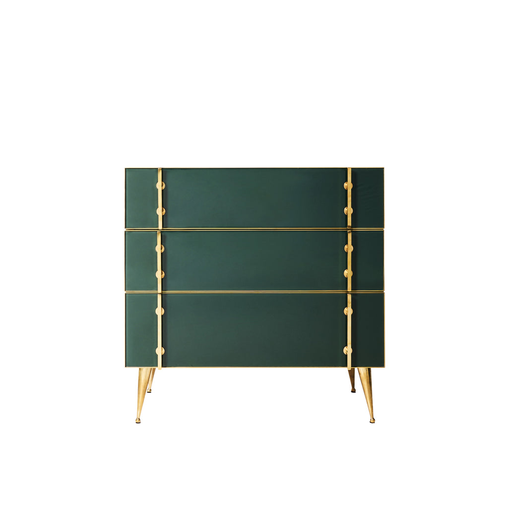 Pair of Italian Green Nightstands