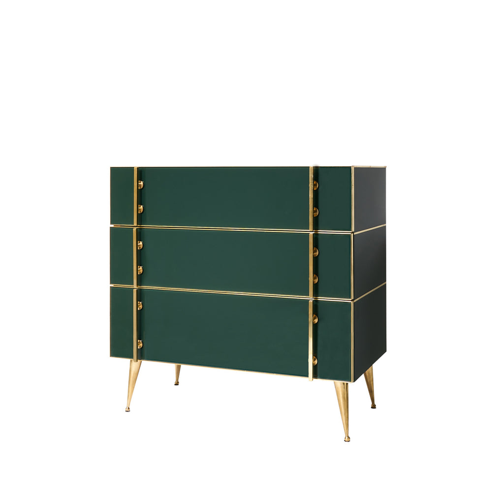 Pair of Italian Green Nightstands