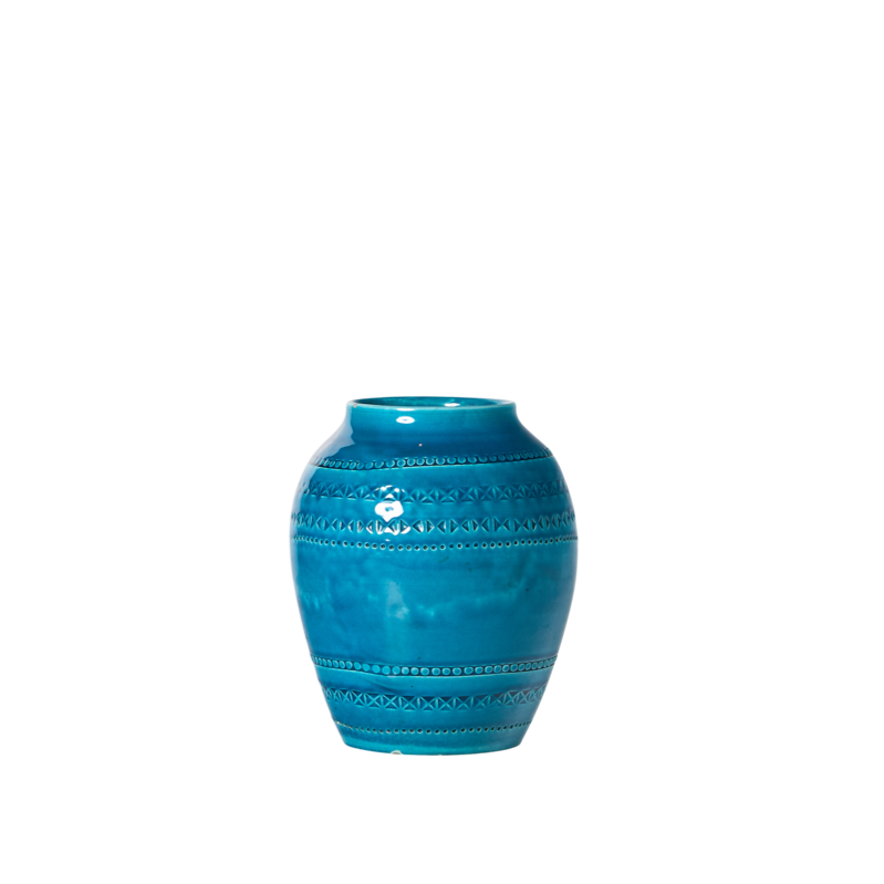 Blue Italian Bitossi Vase