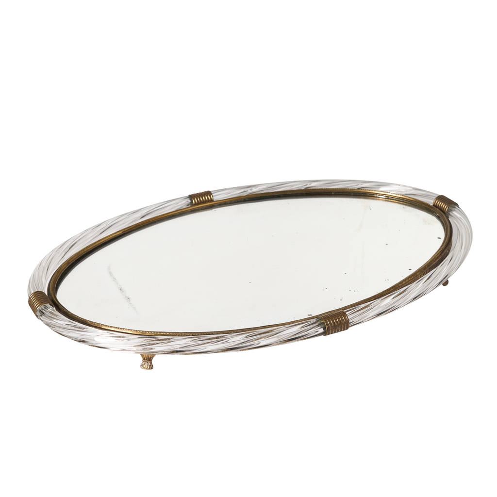 Murano Mirrored Oval Tray