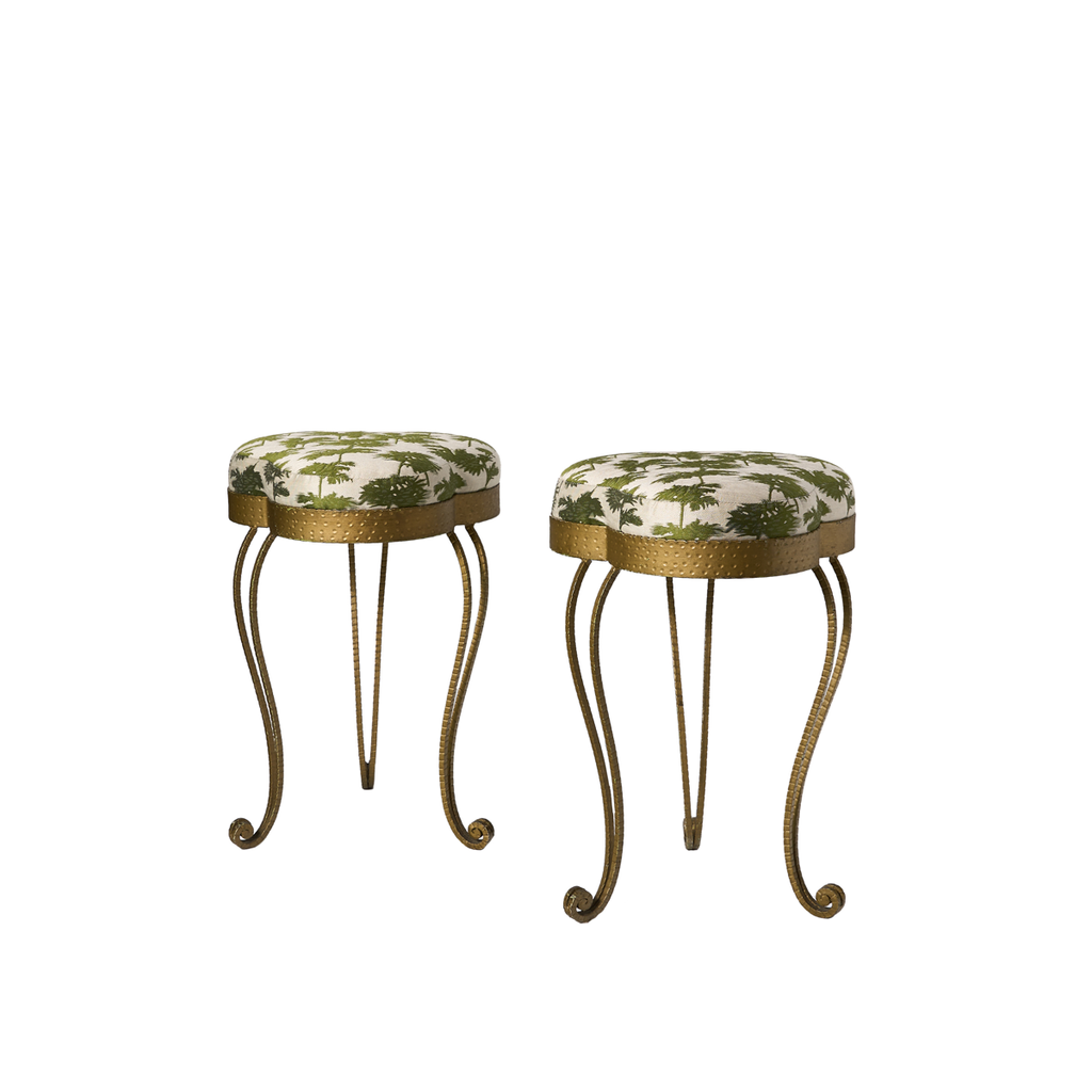 Pier Luigi Colli Brass Stools - Set of 2