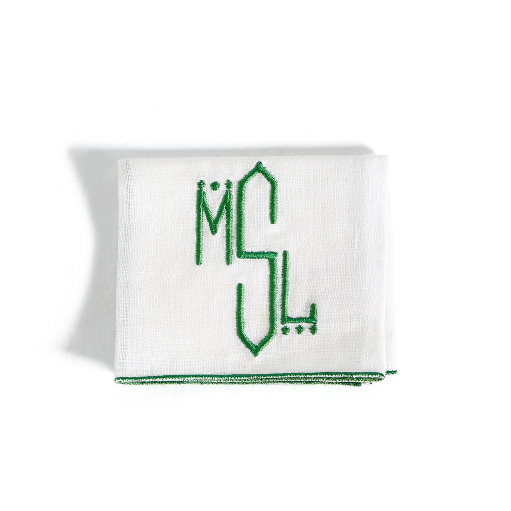 Monogram Napkins/Hand Towel by La Gallina Matta, Italy