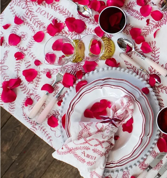 ‘Amour Bonheur’Tablecloth by Summerill & Bishop